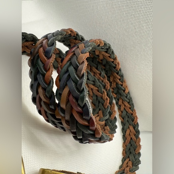 Capezio Braided Leather Belt - Brown, Black, Gold - Picture 4 of 7